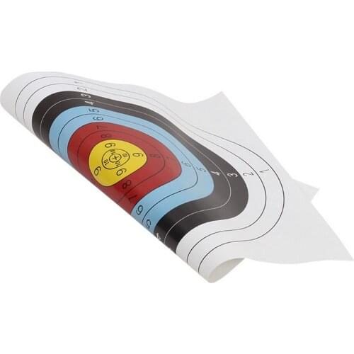 20PCS 40 * 40cm Colorful Standard Archery Target Equipment Print Shooting Target by Bow Arrow Practice Archery Target Paper