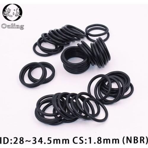20PCS/lot Rubber Ring NBR Sealing O-Ring 1.8mm Thickness ID28/29/30/31.5/32.5/33.5/34.5mm Nitrile O Ring Seal Gasket Ring Washer