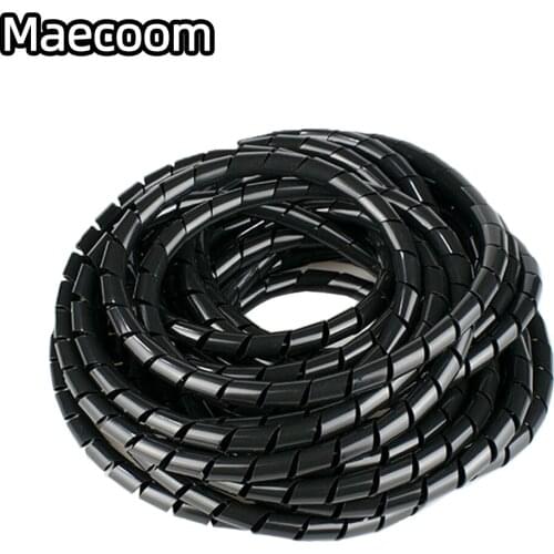 3D Printer RepRap Flame retardant 15M Length ID 6mm Black spiral Wrapping Cable casing Cable Sleeves Winding pipe wrapping band