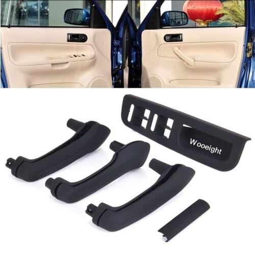 5Pcs Black/Beige Interior Door Handle Cover Grab Bezel & Window Mirror Switch Panel 3B1867171E 3B0867175 For VW Jetta Bora Golf