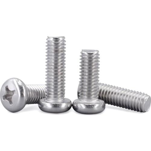 5pcs American 304 stainless steel round head wire /Phillips head machine screw 1/4-20 5/16-18 * 1/2 7/8 1-3/8 1-5/8 2" 2-1/2 3"