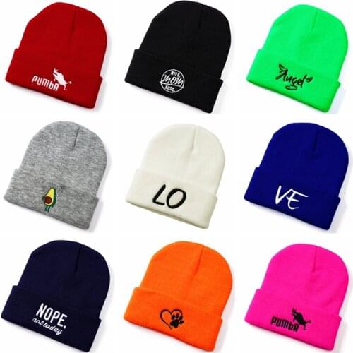 SHATANGJU Unisex Acrylic Hat Fashion Warm Skullies Knitted Hat Female Casual Beanie Hat Male Winter Cap Hats For Men and Women