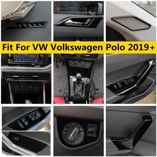 Accessories For VW Volkswagen Polo 2019 2020 2021 Window Lift Head Light Lamp Button Pillar A Speaker Handle Bowl Air Cover Trim