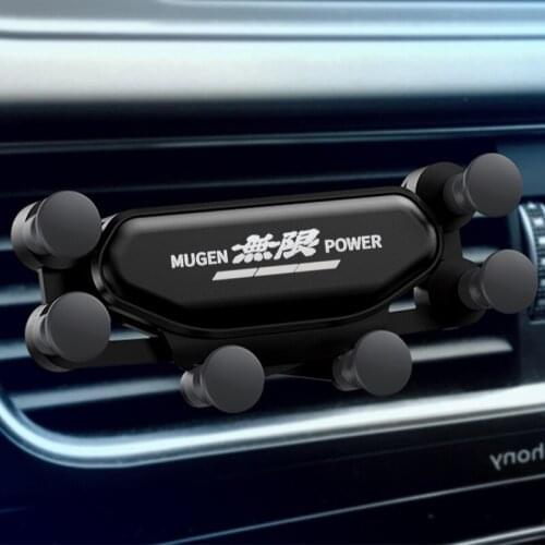 Car phone holder fixing bracket gravity sensor metal badge sticker for Honda Mugen Car Accessories