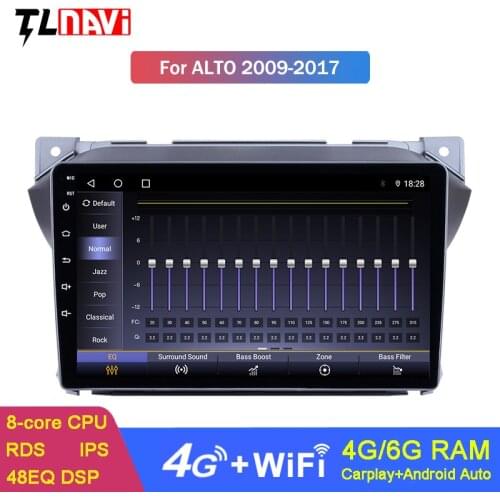 4G+64G Car GPS Multimedia Player For 2009 2010 2011 2012 2013 2014-2016 Suzuki alto Android 9 IPS DSP CARPLAY