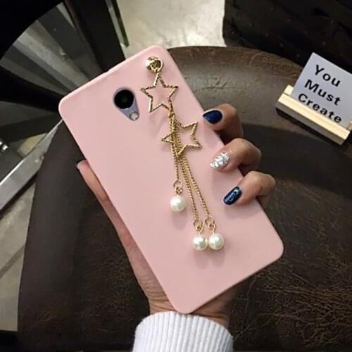 Star Pendant Plain TPU Phone Case for Samsung Galaxy A9 A8 A6 Plus A7 2018 A510 A520 S20 Ultra S10 Lite S9 S8 Plus S6 S7 Edge