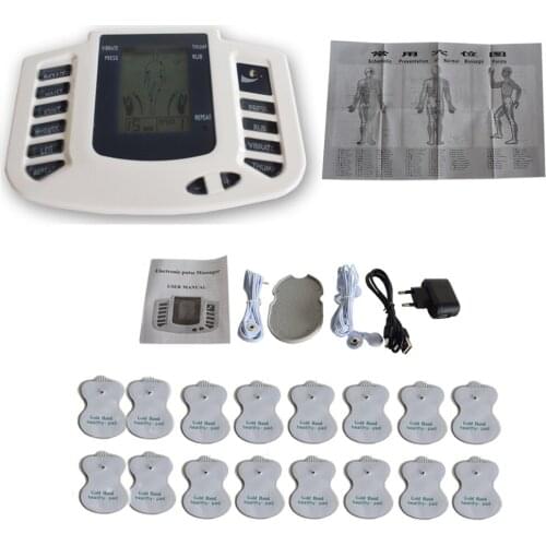 JR309 new or English button Electrical Stimulator Full Body Relax Muscle Therapy Massager,Pulse tens Acupuncture +16pads