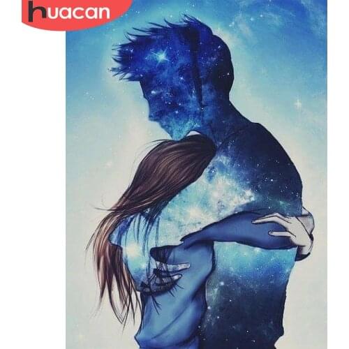 HUACAN Oil Painting By Number Couples Diy Frame Picture Paint By Numbers Lover On Canvas Home Decoration Gift 50x65cm