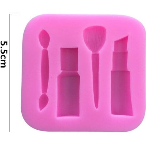 DIY Makeup Tools Epoxy Resin Mold Nail Polish Lipstick Brush 3D Silicone Mold Jewelry Craft Cake Fondant Chocolate Soap Mould