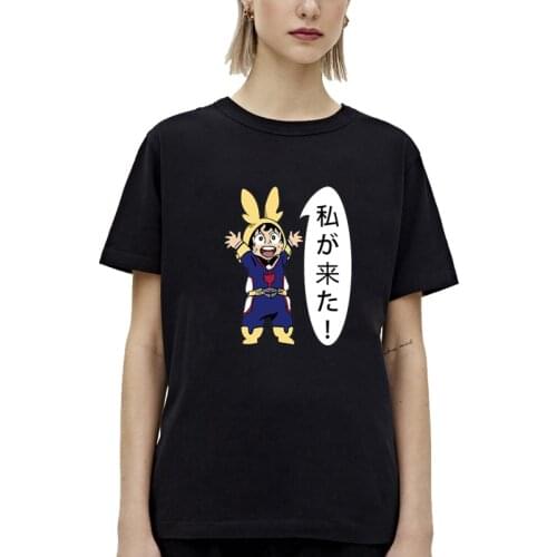 90s Classic Women Funny Cartoon T-shirt Harajuku Aesthetic Black Anime Casual Tops Tee Size XS-XL