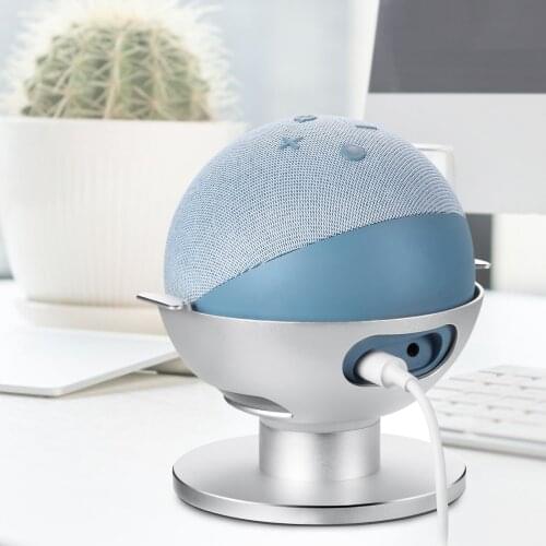 Mount Stand For Alexa Echo Dot 4th Generation Stand Aluminum Desktop Table Holder For Bedroom Kitchen Bathroom Assistants 2021