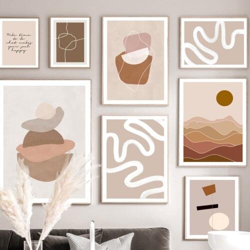 Modular Line Curve Geometry Abstract Wall Art Canvas Painting Nordic Posters And Prints Wall Pictures For Living Room Boho Decor