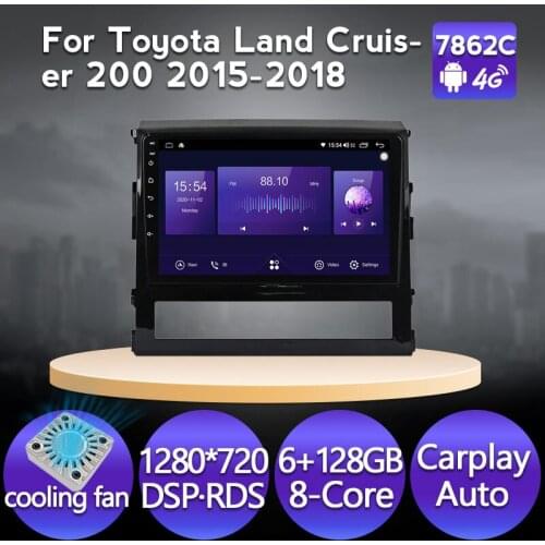 Navifly Android 11 8-Core Car Auto Radio IPS 1280*720 For Toyota Land Cruiser 200 2015-2018 GPS Navigation Multimedia Player 4G