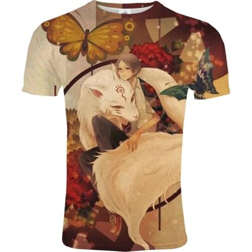 2021 New Arrival Fashion Natsume Yuujinchou 3D Printed Men Casual O-Neck Streetwear Tshirt Trendy Hip Hop T Shirts