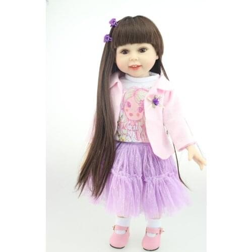 NPK Doll 45CM Gifts For Girl 18 inch Dolls With Clothes Handmade American doll toys princess Beauty Toy