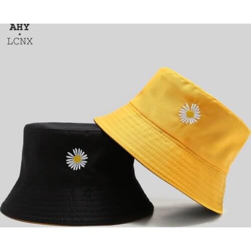 2021 Fashion Summer Womens Bucket Hat For Women Flower Cotton Panama Beach Sun Hats Reversible Bob Floral Cap Fisherman Hat