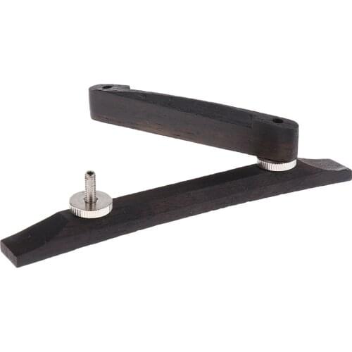 Adjustable Ebony Bridge For Jazz Guitar Parts Replacements Nickel Adjustment