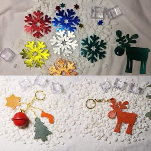 Japan Steel Blade DIY leather craft christmas snow flake tree deer sock key ring hanging decoration knife punch wooden die tool