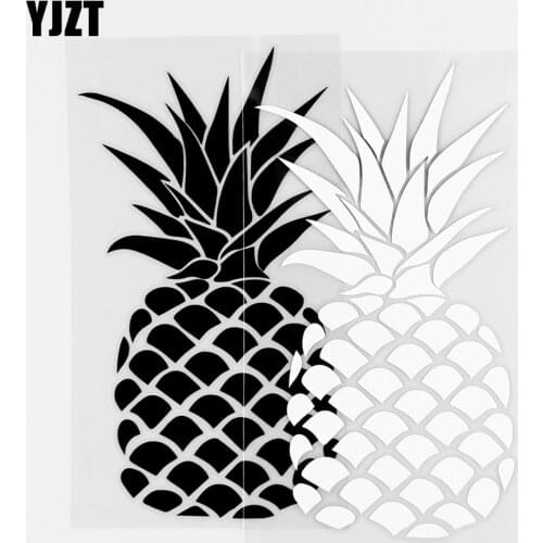 YJZT 8.5×15.8CM Hawaiian Pineapple Car Sticker High Quality Vinyl Decals Car Window Decor Black/Silver 20B-0019