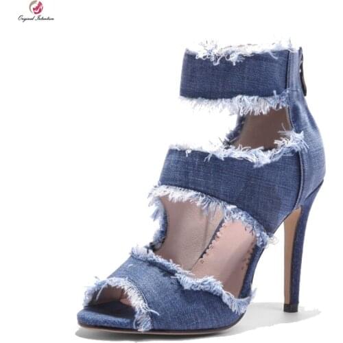 Original Intention Super Sexy Women Gladiator Sandals Peep Toe Thin High Heels Casual Sandals Party Shoes Women US Size 3-10.5