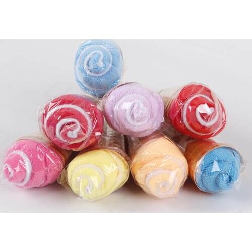 Nice Gift Double Color Kids Towels Random Color Soft 1PC Wedding Party Accessories Ice Cream Shaped Washing Towel