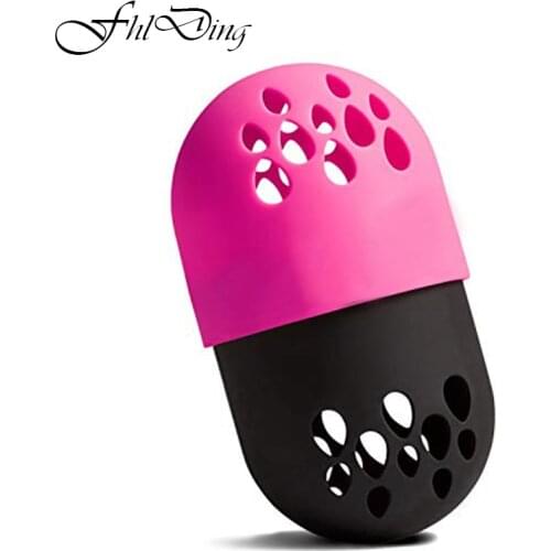 1pc Soft Silicone Powder Puff Drying Holder Beauty Sponge Travel Case Puff Blender Sponge Egg Capsule Display Rack Egg Stand