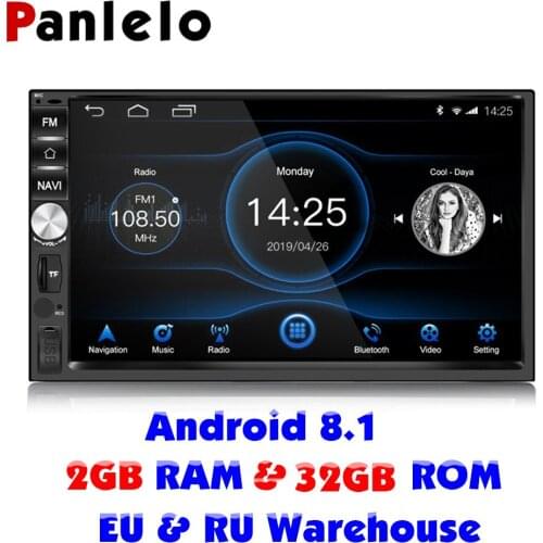 2 Din Android 8.1 Car Player 7 inch GPS Navigation 1080P Audio Radio Android 8.1 Car Multimedia With RDS Video Out