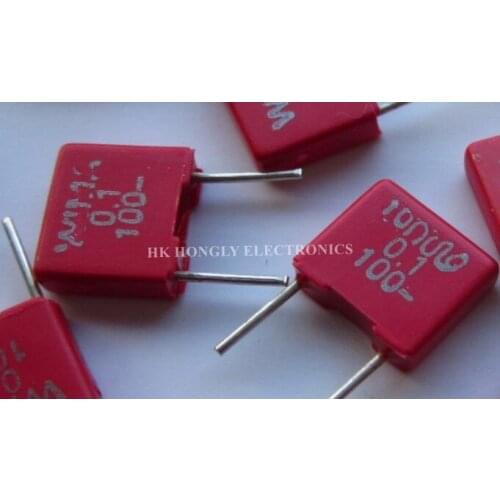 20PCS MKS2 100V 0.1UF100V104 100n 0.1U 5mm Capacitor