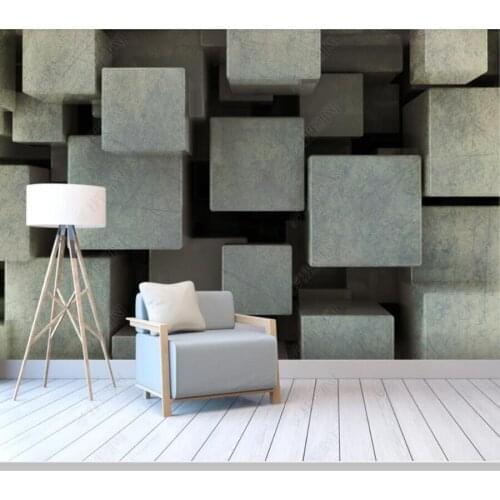 Papel de parede 3d stereo cube geometric modern wallpaper,living room tv wall bedroom wall papers home decor restaurantbar mural