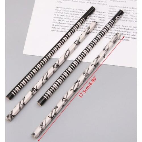 4pcs Musical Note Pencil HB Standard Pencil Music Stationery Piano Notes School Student Gift 53CC