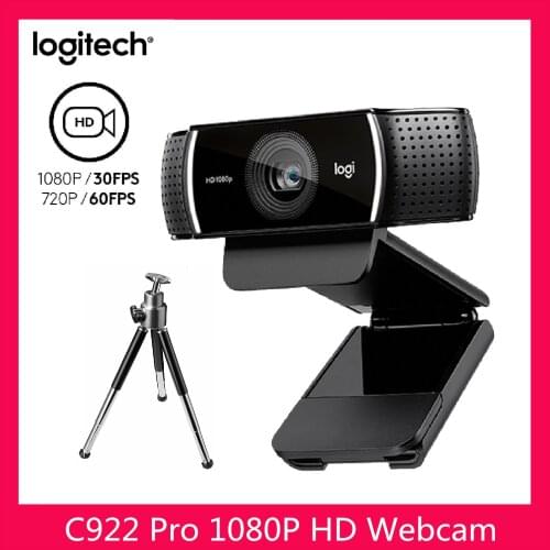Promotion!!! C922 Pro Webcam Built-in Microphone With Tripod 1080p HD Camera C922 Logitech 1080P Web 30FP