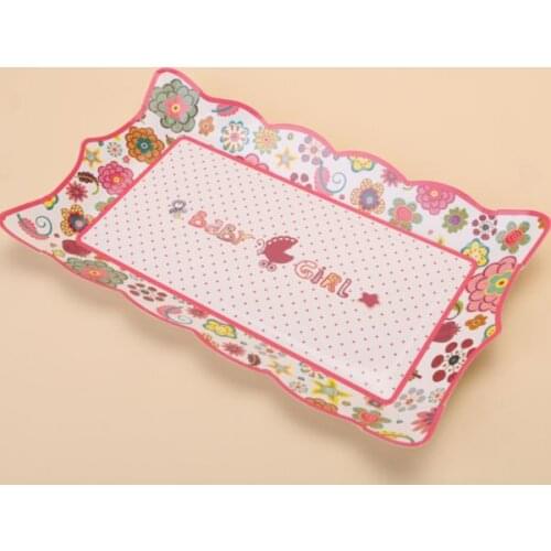 Free shipping 40pcs/lot wedding paper plate personalized rectangular plate disposable paper plate fancy