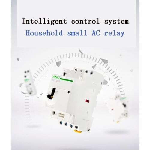 Household small single-phase AC contactor 110V rail type two normally open / one normally open one normally closed 25A