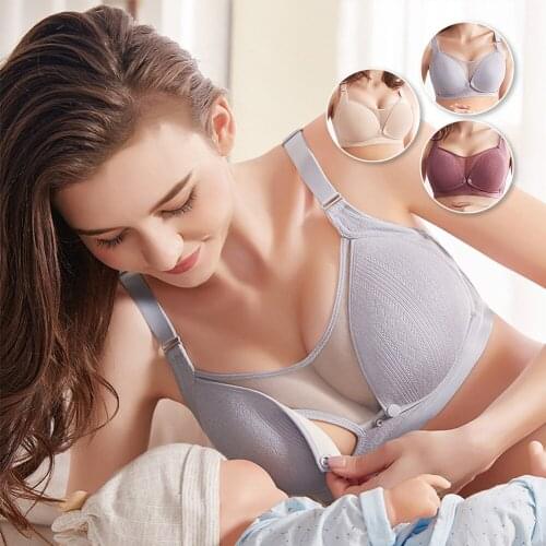 Wire Free Front Closure Breastfeeding Maternity Nursing Bra Pregnant Women Sleeping Bras Soutien Gorge Allaitement Underwear