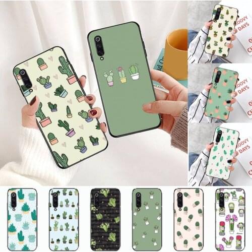 Cute cactus plant painting Phone Case For xiaomi Redmi 5 5A plus 7A 8 note 2 3 4 5 5A 6 7 GO K20 A2 cover funda coque