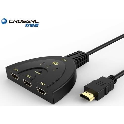 HOSEAL HDMI-compatible Switch 3 Port 4K 3 in 1 Out Switch Splitter for HDTV Blu-ray Players Game Consoles Set top Box