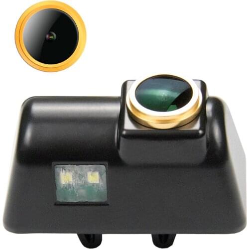 Misayaee Car Rear View Reverse Backup Golden Camera License Plate Light for Ford Transit MK6 MK7 Mk7 Connect Transporter Custom