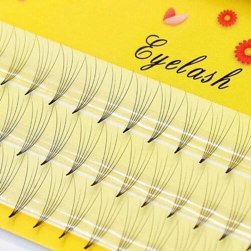 Kimcci Pre-made Natural 5D Individual Cluster Eyelash Extension 3D Volume Effect Mink Grafting Fake False Eyelashes Faux Cilios