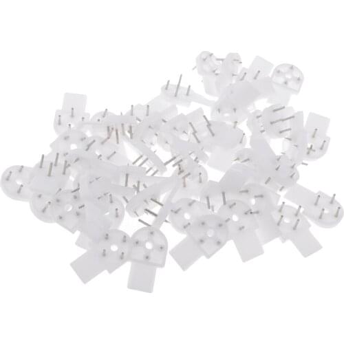 50PCS White Plastic Invisible Hard Wall Mount Photo Picture Frame Nail Hook Hanger Hard Picture Frame Wall Hooks 34x19mm