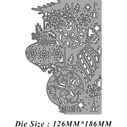 Metal Cutting Dies for 2021 New Scrapbooking Christmas Lantern Lace Frame Edge No Stamps Crafts Cutter Paper Cardmaking Stencil