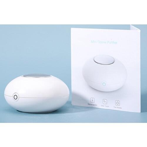 Mini Air Purifier Fridge Ozone Generator Deodorizer USB Rechargeable Refrigerator Car Wardrobe Purifier Portable Clear Odor