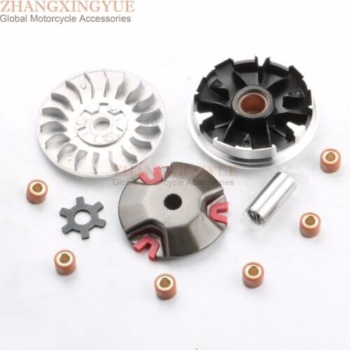 Performance 18mm Variator Set w / 8g rollers for YAMAHA Minarelli Breeze Neos Jog Aerox Zest BWS 50 1E40QMB Scooter