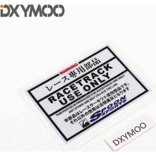 Motorcycle Helmet Bike Sticker Car Styling Vinyl Decal for Spoon Sports Racetrack Use Only Competition