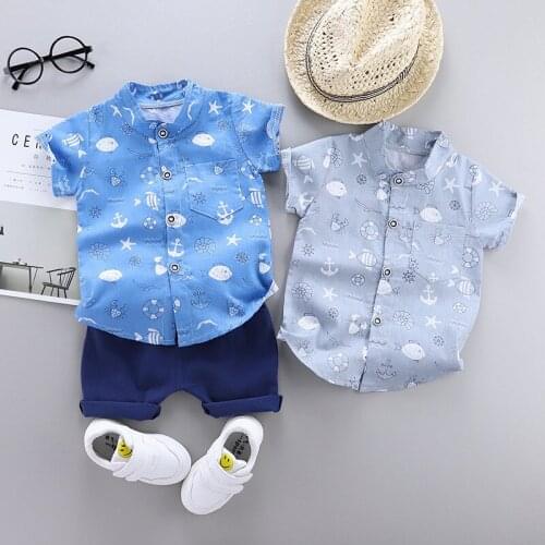NEW Children Suit Summer Kid Boys Girls Full Printe Short Sleeve Shirt Shorts 2Pcs/set Baby Toddler Clothing Infant Sportswear