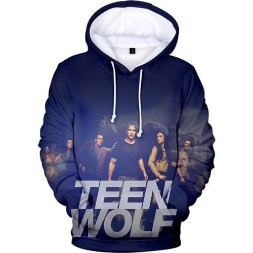 Teen Wolf Trendy Style 3D Pirited Hoodies Hooded Sweatshirt Harajuku Fashion Streetwear Women Men Boys Girls Long Sleeve Clothes