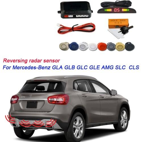 Reversing radar car collision avoidance 4 probe is suitable For Mercedes-Benz GLA GLB GLC GLE AMG SLC CLS Model