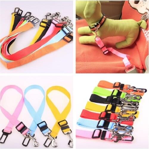 Adjustable Pet Dog Cat Car Safety Belt Collar Quick Release Leash For Dogs Puppy Kitten 3 Color High Quality