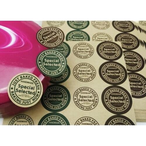 25mm SPECIAL SELECTED diameter 25mm Self-adhesive sealing kraft paper sticker,1000 pcs/lot, Item No. TK06