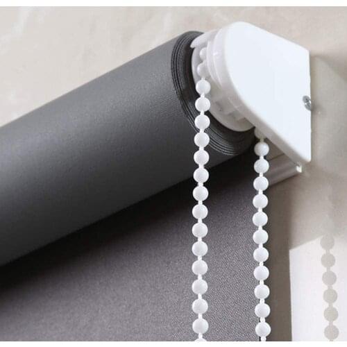 5M Roller and Roman Shade Blind Beaded Chain Cord White Plastic Roller Curtain Bead Rope Blind Beaded Cord for Roller Blind