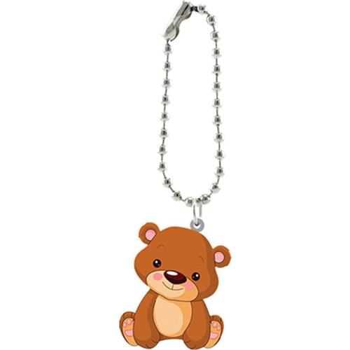 TAFREE Lovely Bear Cub Resin Accessories DIY Key Chains For Girls' Bag New Fashion Animal Theme PVC Keyring Ornament